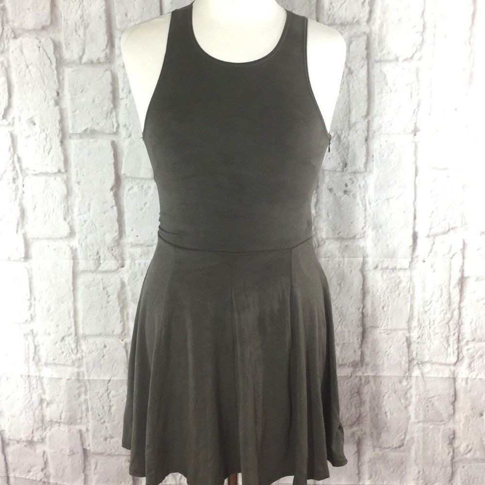 Brandy Melville Brown One Size Skater Dress